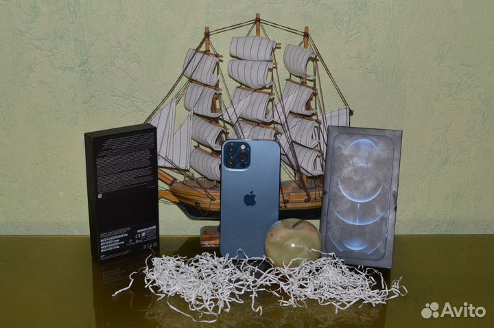 iPhone 12 Pro Max 256 Pacific Blue Ростест,Идеал