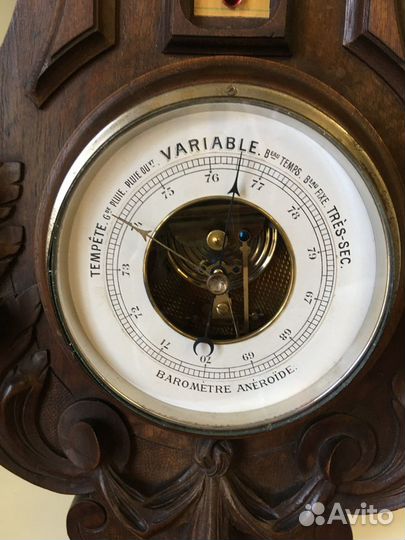 Старинные часы с метеостанцией Japy Франция 94 см