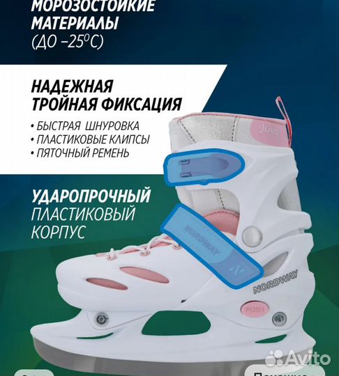 Коньки раздвижные 38-41