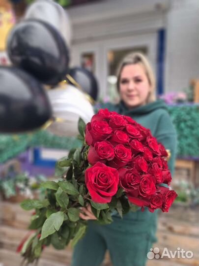 Высокие розы, метровые розы, букет из роз