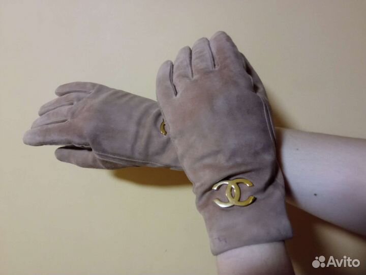 Перчатки замшевые женские