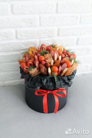 Мужские букеты из сыра/колбасы/рыбы/съедобные