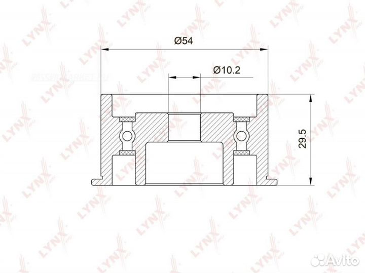 Lynxauto PB-3040 Ролик обводной ремня грм