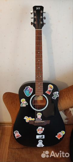 Акустическая гитара jet jd 255 bks с чехлом