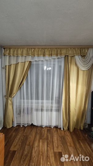 Шторы с ламбрекеном и тюлью