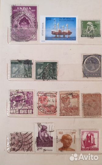 Альбом с марками стран Азии, не частые