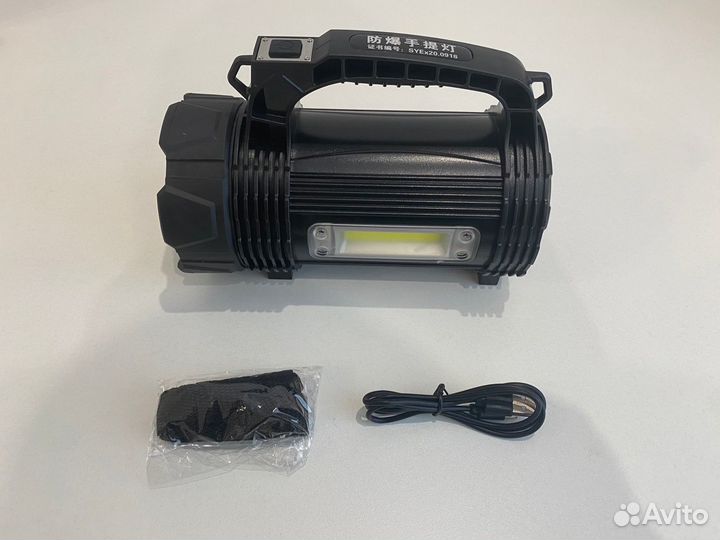 Светодиодный аккумуляторный фонарь прожектор