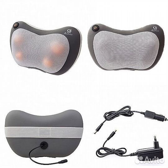 Массажная подушка для шеи и спины с прогревом