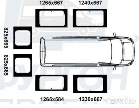 Стекла для Peugeot Boxer, Citroen Jumper, Fiat Duc