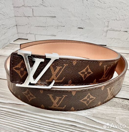 Коричневый унисекс ремень Louis Vuitton