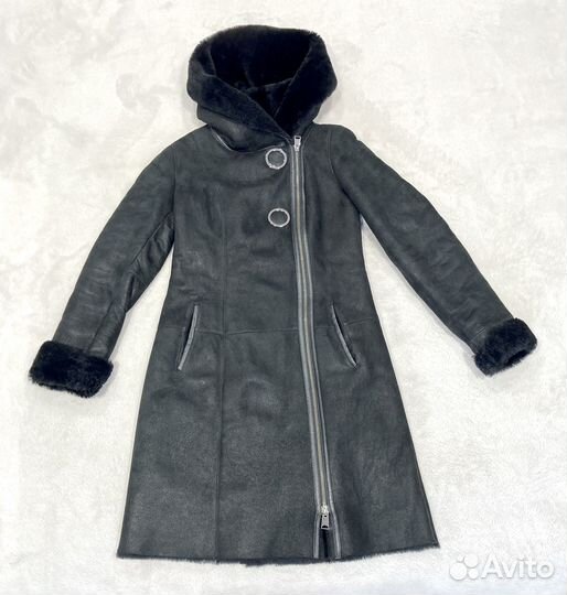 Длинная дубленка натуральная 42 - 44 размер