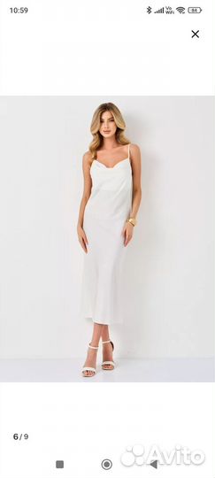 Белое бельевое платье 48 размер