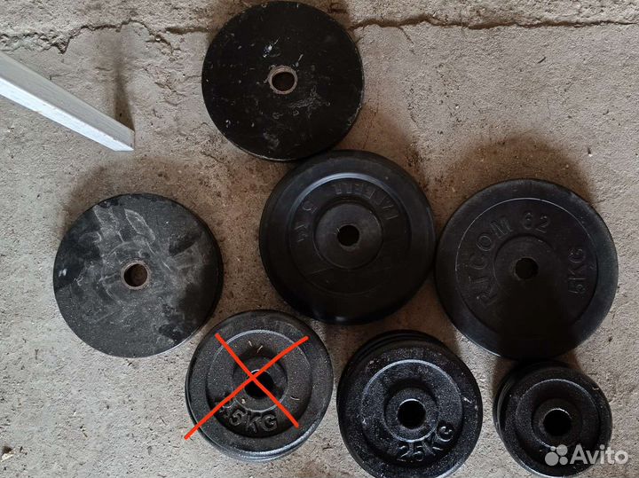 Блины 5кг,2.5кг,1.25кг 26мм