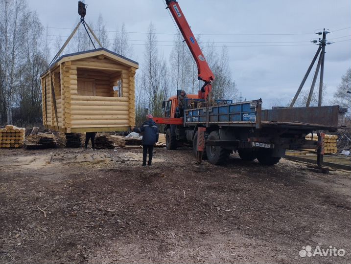 Мобильная баня из бревна