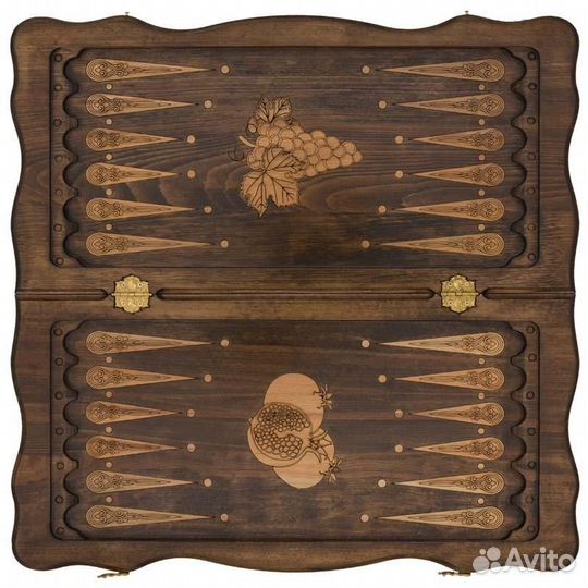 Нарды и шашки резные Храм в Гарни 60 х 60 см бук Армения 62599