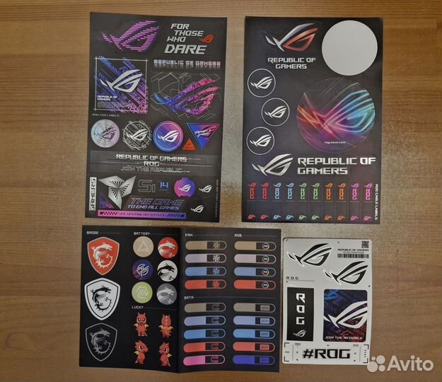 Наклейки Razer / Asus / MSI / Apple