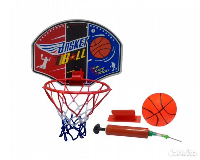 Щит баскетбольный с кольцом сетка+насос G340