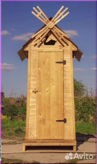 Дачный туалет деревянный с установкой EFR