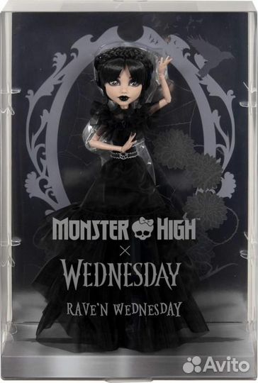 Кукла Уэнсдей Аддамс в платье Monster High Wednesd