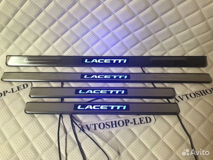 Накладки на пороги Шевроле Лачетти