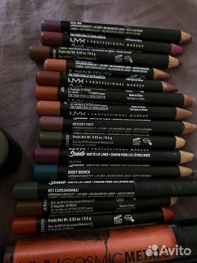 Косметика набором помады карандаши тени NYX