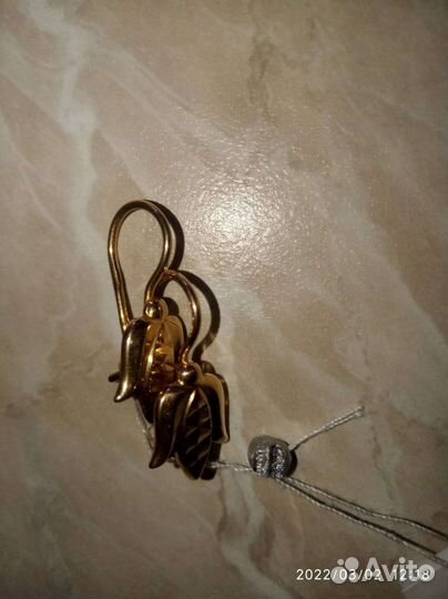 Золотые серьги СССР 583 проба