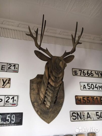 Декоративная Голова оленя, дерево