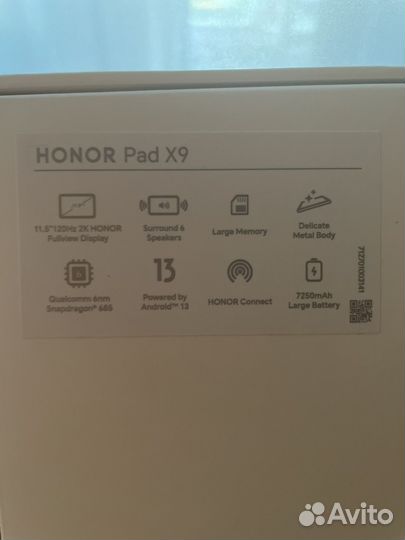 Планшет honor pad x9
