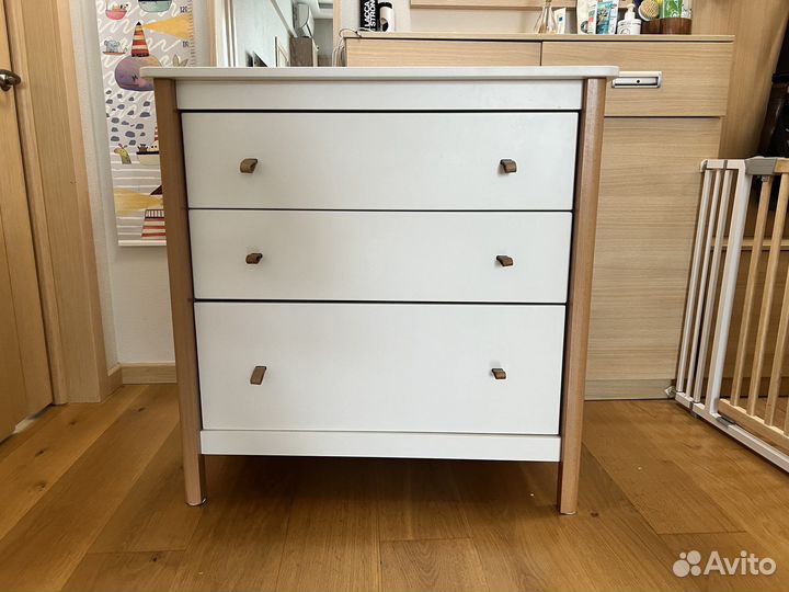 Комод ellipse classic 3 ящика молочный