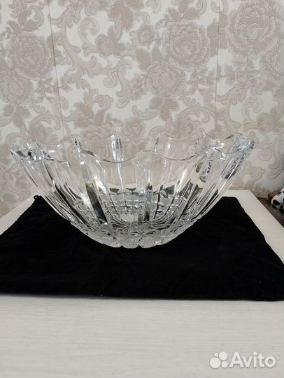 Большая хрустальная ваза / салатница / ладья СССР