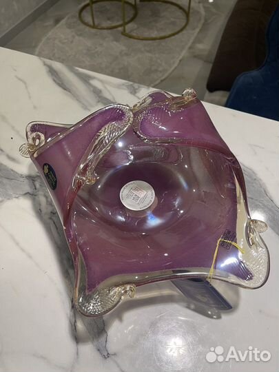 Итальянская ваза для фруктов white cristal