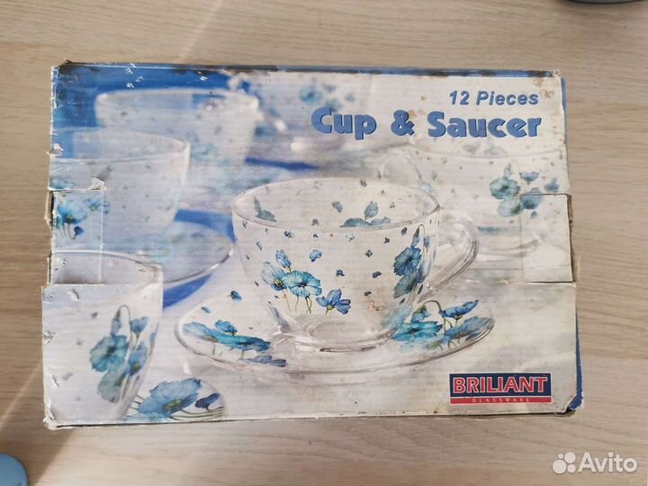 Набор чашек 6 шт новый