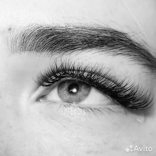 Наращивание ресниц.Оформление бровей