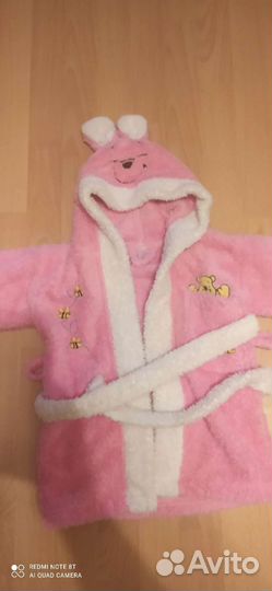 Махровый халат для девочки