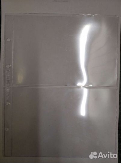 Лист в альбом для монет и купюр формат Optima