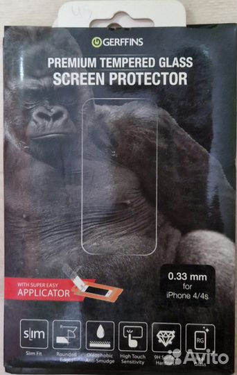 Защитное стекло на iPhone 4/4s