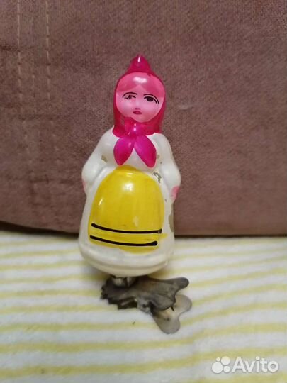Елочная игрушка Маша на пришепке СССР