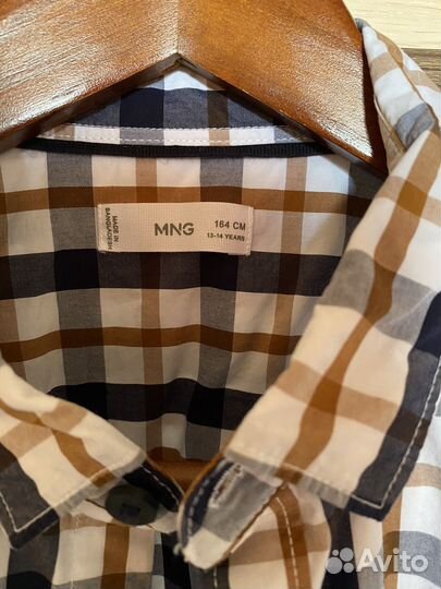 Рубашка на мальчика в клетку Mango