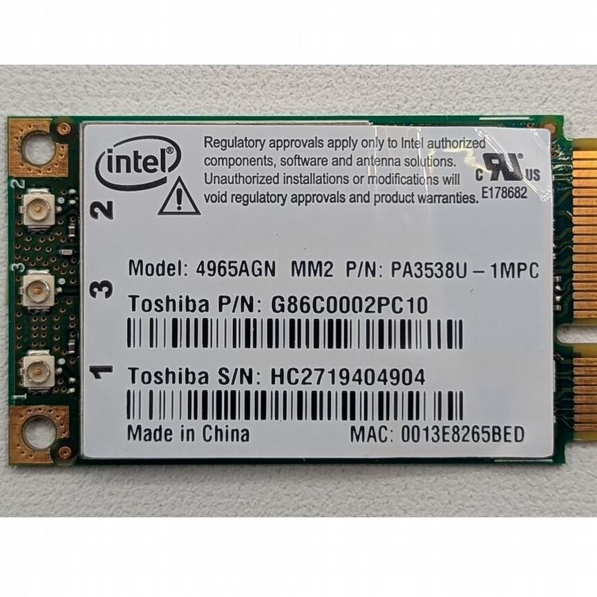 [PA3538U] Wi-Fi Модуль Pa3538u-1mpc, G86c0002pc10, 4965agn