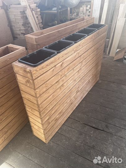 Деревянная Клумба-кашпо