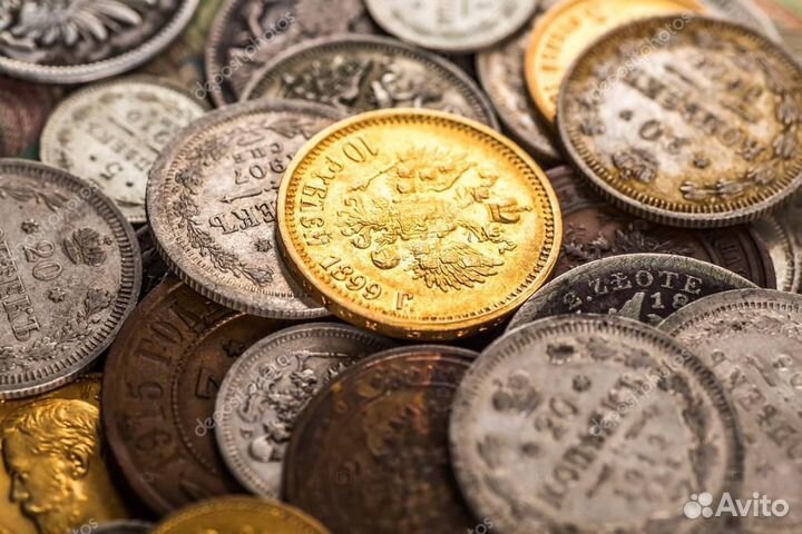 Золото15,10,5руб Николай2 золото монета