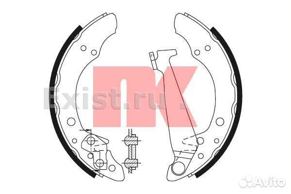 Колодки тормозные барабанные NK 2799520