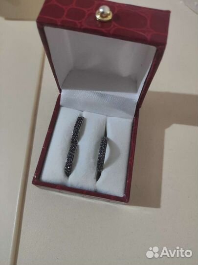 Серебряные серьги, колечко