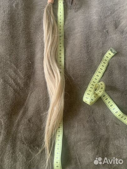 Волосы для наращивания 50 см блонд