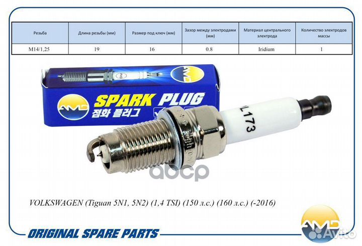 Свеча зажигания (Iridium) volkswagen (Tiguan 5N1