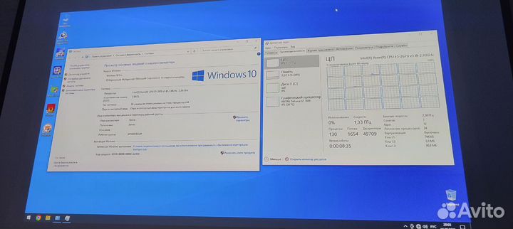 Компьютер 12 ядер Intel Xeon, DDR4 8гб, GT1030