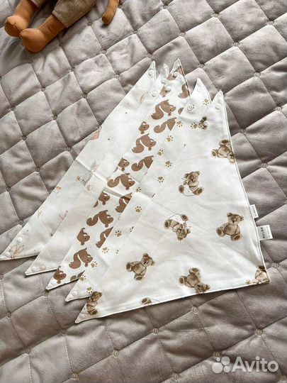 Набор хлопковых слюнявчиков для малышей