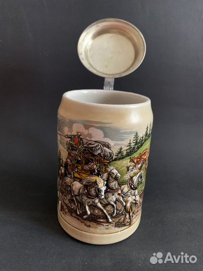 Пивная керамическая кружка Германия антикварная