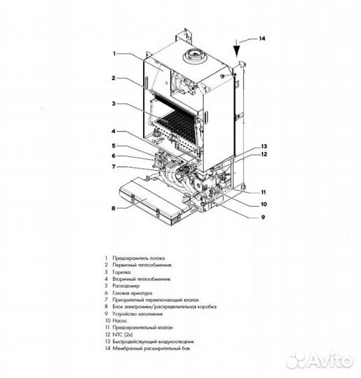 Настенный газовый котел 28 кВт Vaillant VUW 282/5-5 turboTEC plus