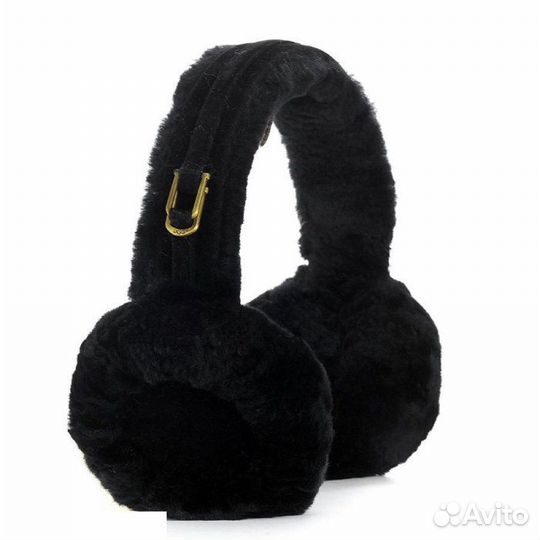 Меховые наушники ugg earmuff black (ONE size)